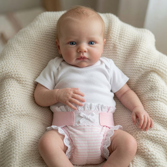 Muñeca Reborn Realista Laura niña 45cm y 1.500kg + Pack Premium